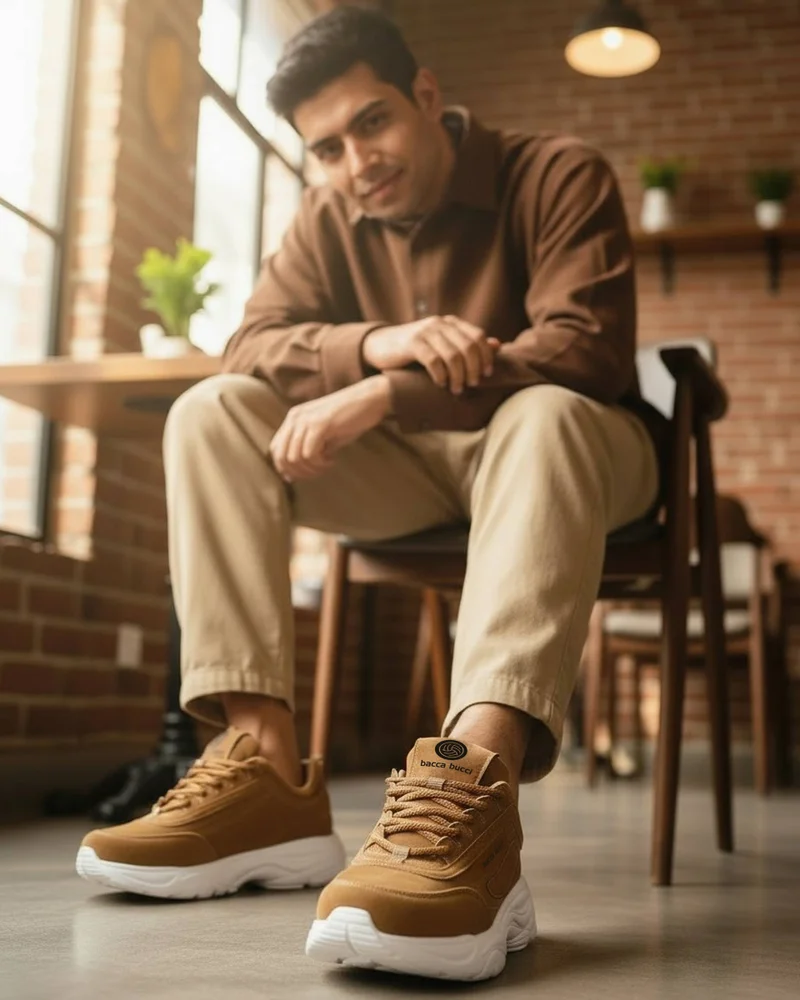 Bacca Bucci Tan Afterburn Urban Fashion Sneakers and Sports Shoes for Men | Best Price UAE